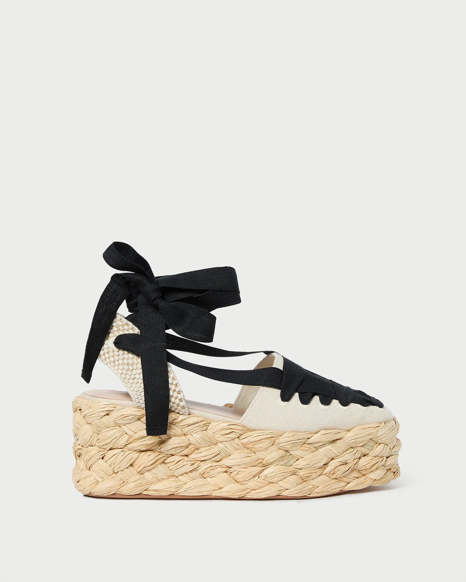 Mason Natural/Black Platform Espadrille -LOEFFLER RANDALL