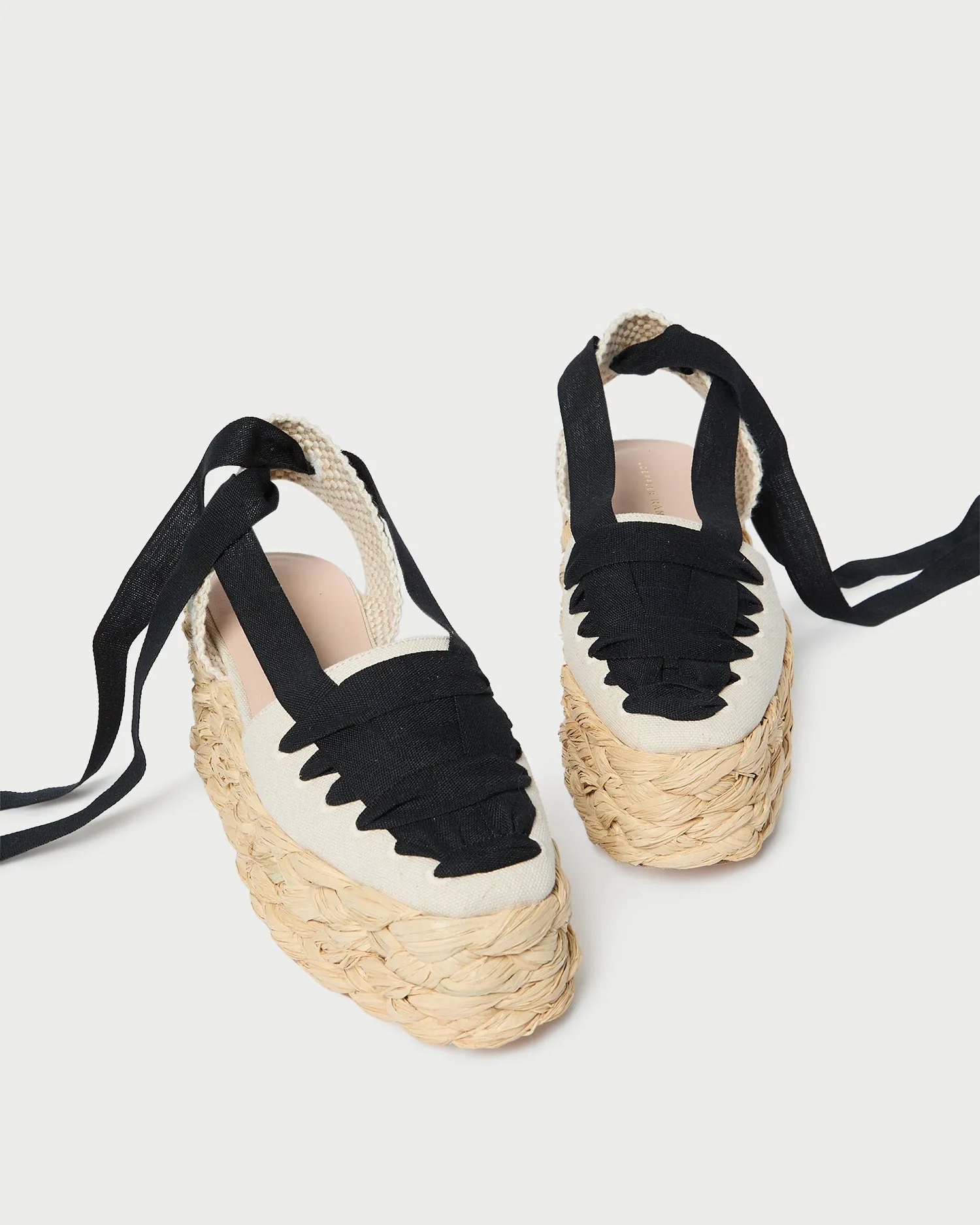 Mason Natural/Black Platform Espadrille -LOEFFLER RANDALL