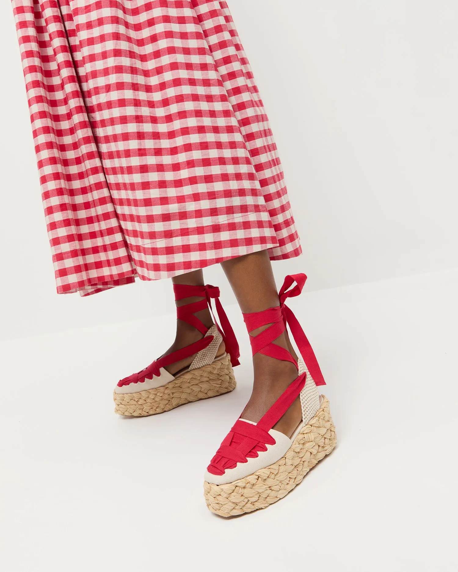 Mason Natural/Red Platform Espadrille -LOEFFLER RANDALL