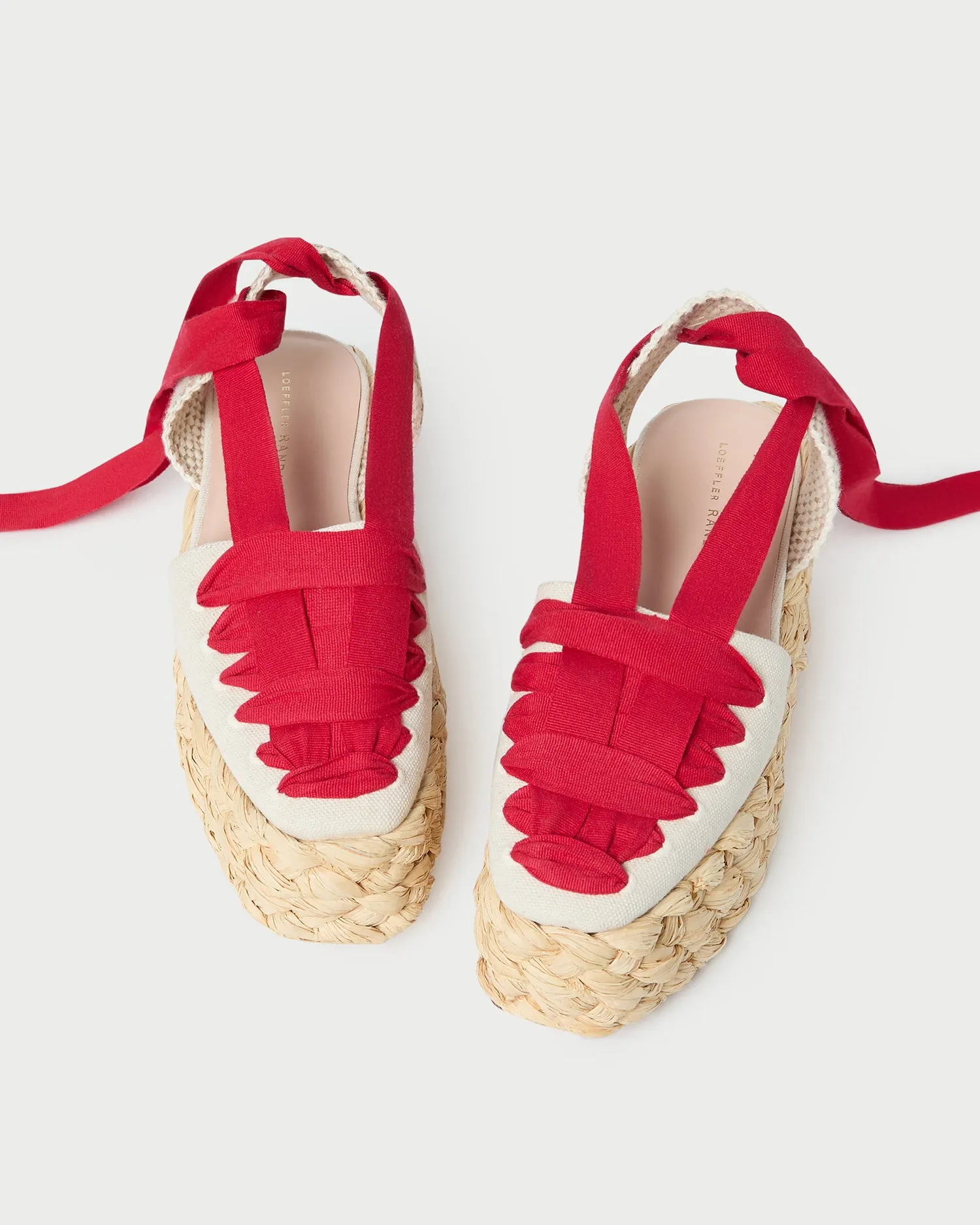 Mason Natural/Red Platform Espadrille -LOEFFLER RANDALL