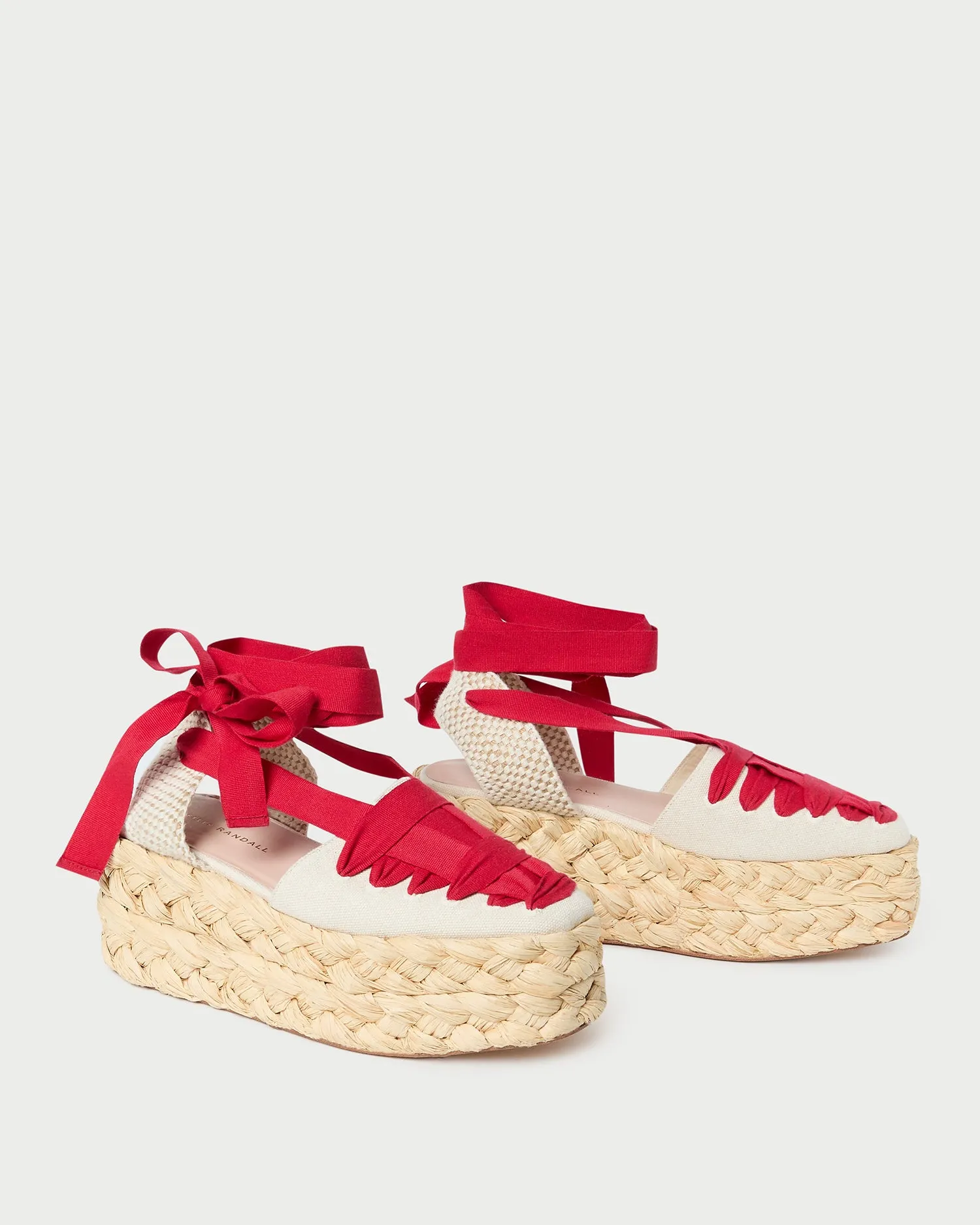 Mason Natural/Red Platform Espadrille -LOEFFLER RANDALL