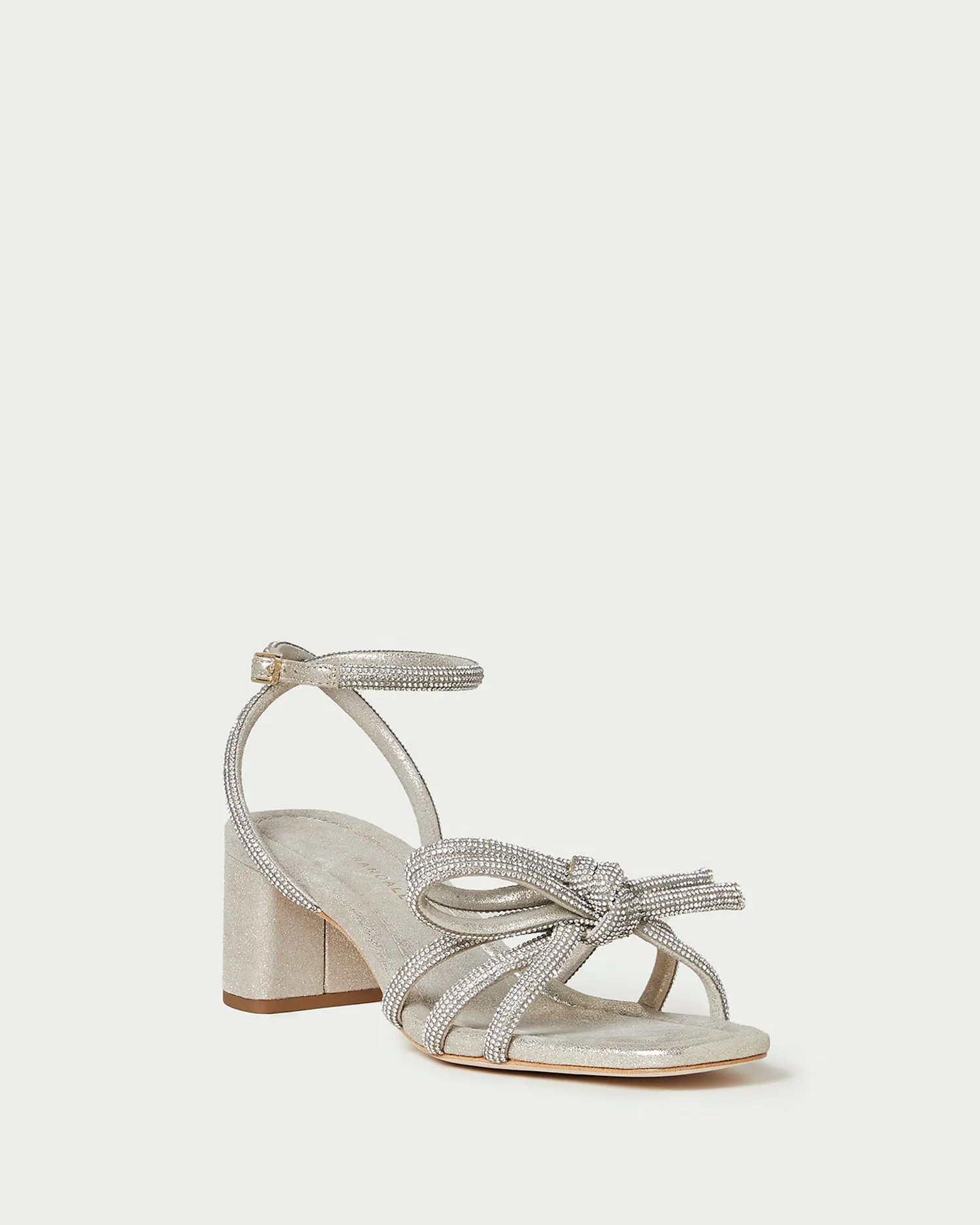 Mikel Cappuccino Bow Mid-Heel Sandal -LOEFFLER RANDALL
