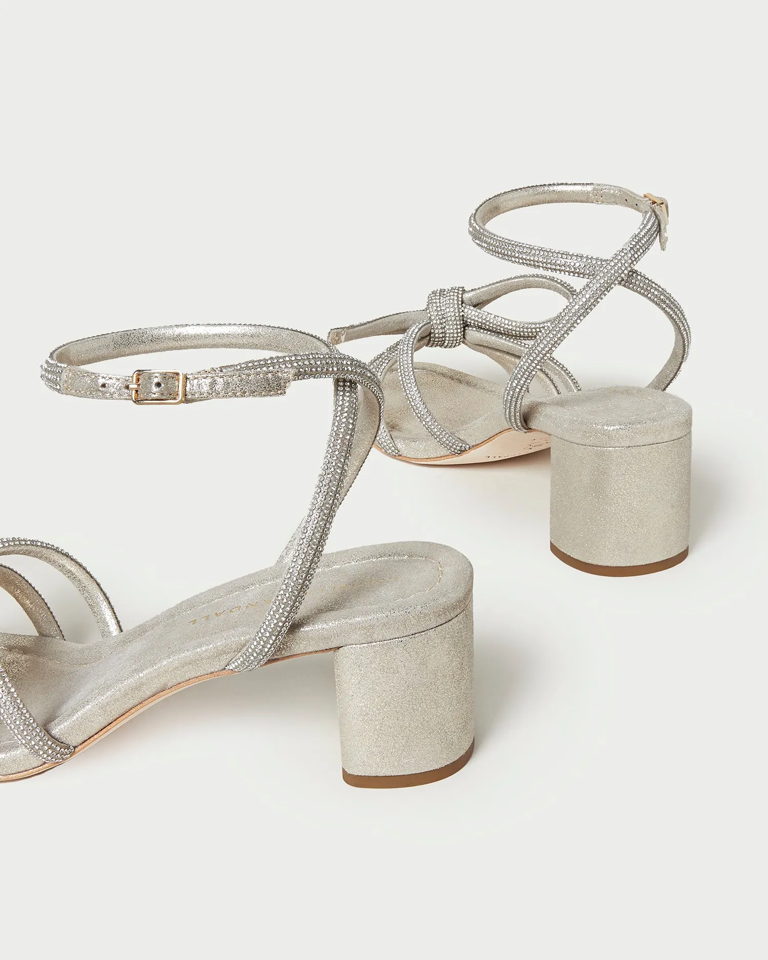 Mikel Cappuccino Bow Mid-Heel Sandal -LOEFFLER RANDALL