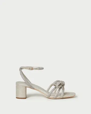 Mikel Cappuccino Bow Mid-Heel Sandal -LOEFFLER RANDALL