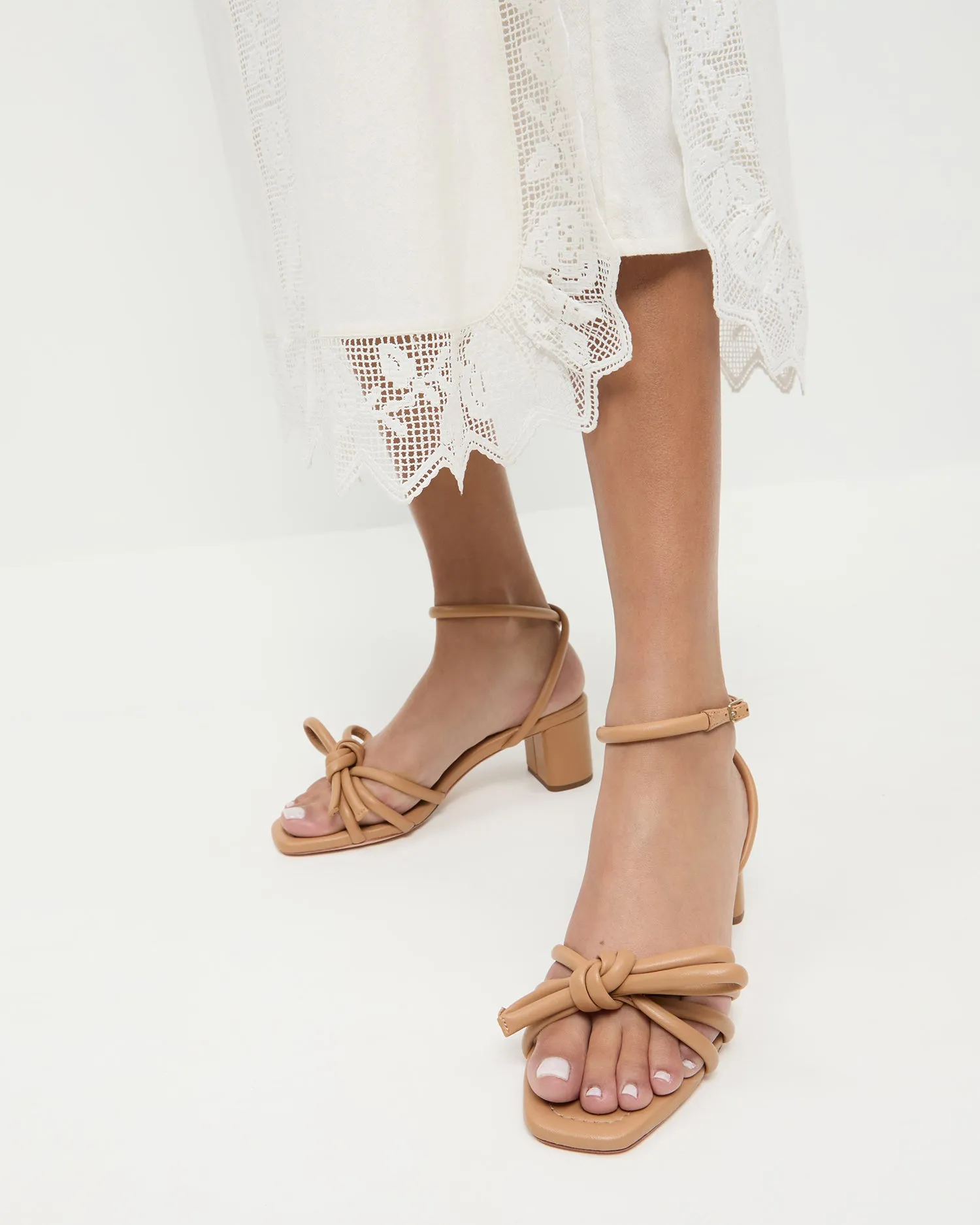 Mikel Dune Bow Mid-Heel Sandal -LOEFFLER RANDALL