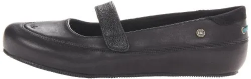 MOZO Women's Fab Leather Mary Jane Occupational Work Shoes, Black