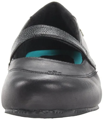 MOZO Women's Fab Leather Mary Jane Occupational Work Shoes, Black