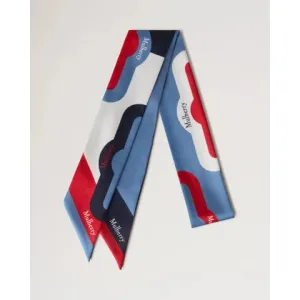 Mulberry Color Block Skinny Scarf