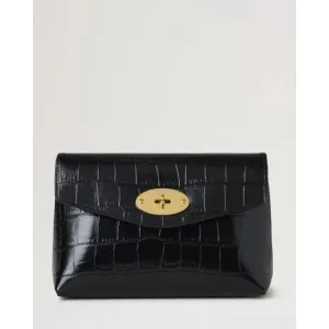 Mulberry Darley Cosmetic Pouch in Black Croc