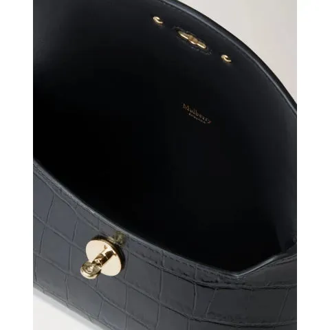 Mulberry Darley Cosmetic Pouch in Black Croc
