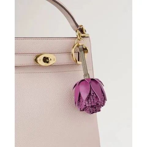 Mulberry Pom Pom Flower Keyring