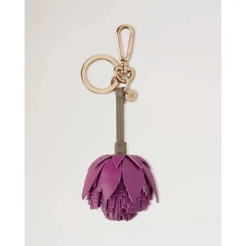 Mulberry Pom Pom Flower Keyring