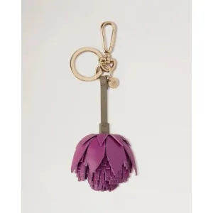 Mulberry Pom Pom Flower Keyring
