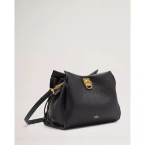 Mulberry Small Iris in Black Heavy Grain