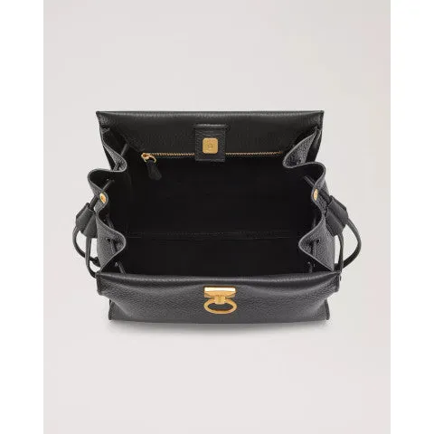Mulberry Small Iris in Black Heavy Grain