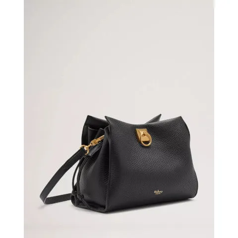 Mulberry Small Iris in Black Heavy Grain