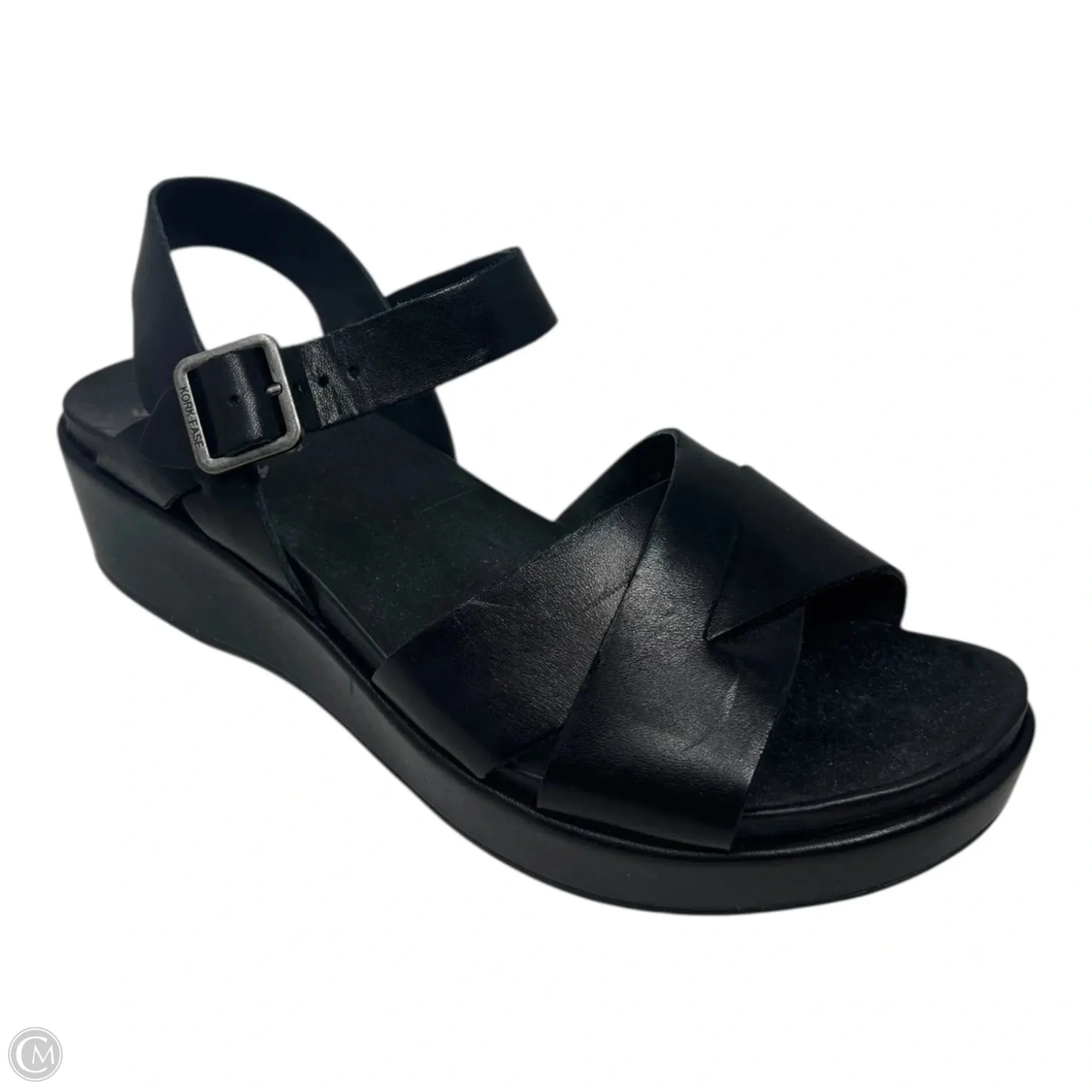 Myrna Sandals Heels Wedge By Kork Ease In Black, Size: 10