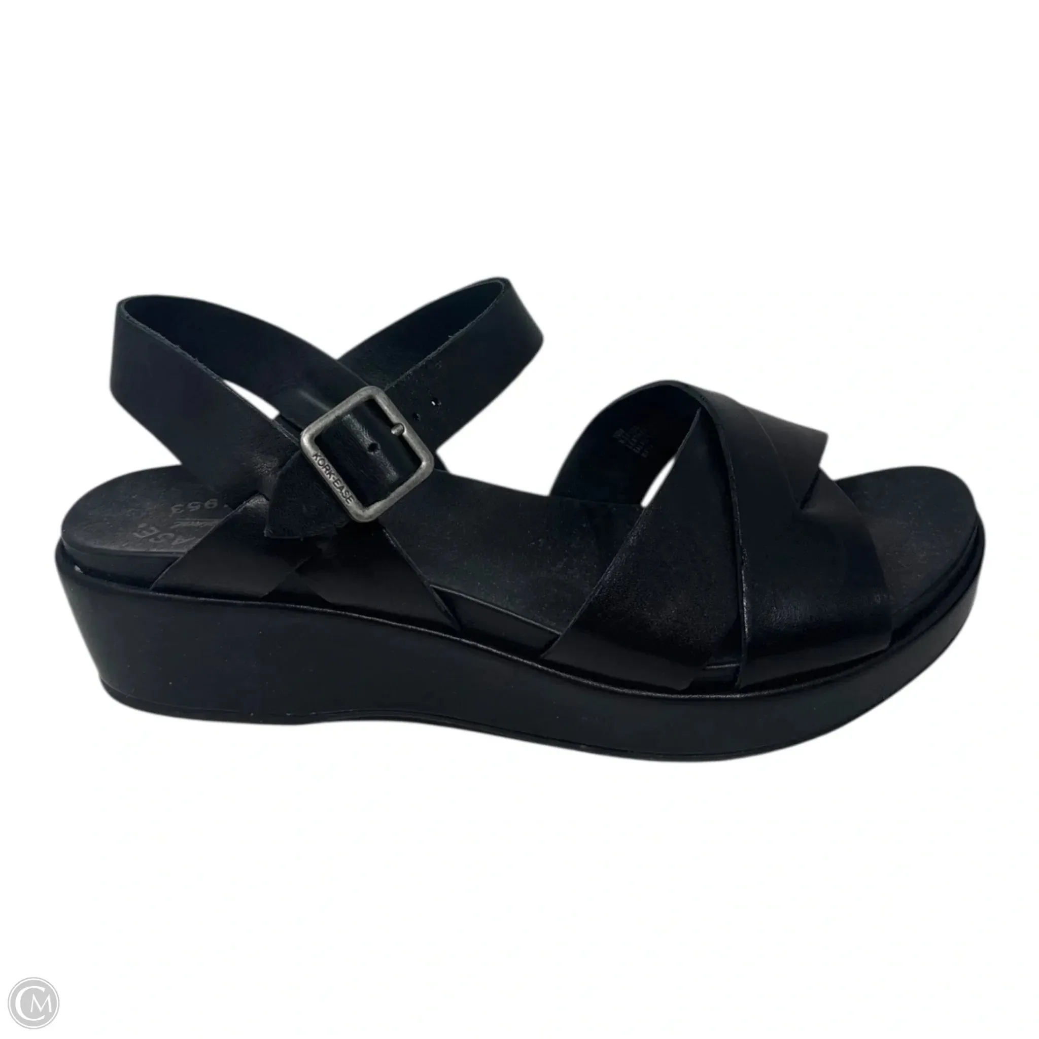 Myrna Sandals Heels Wedge By Kork Ease In Black, Size: 10