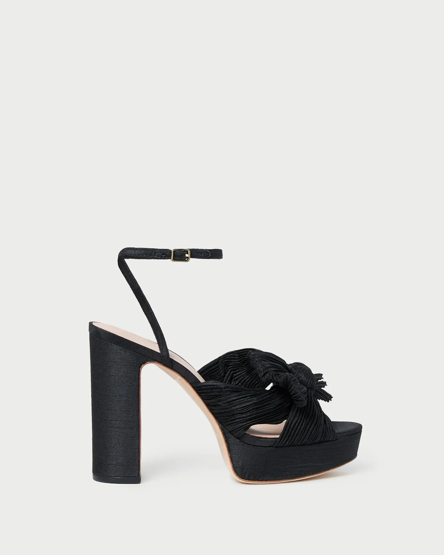 Natalia Black Platform Bow Heel -LOEFFLER RANDALL