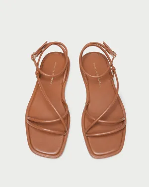 Noor Timber Leather Flat Sandal -LOEFFLER RANDALL