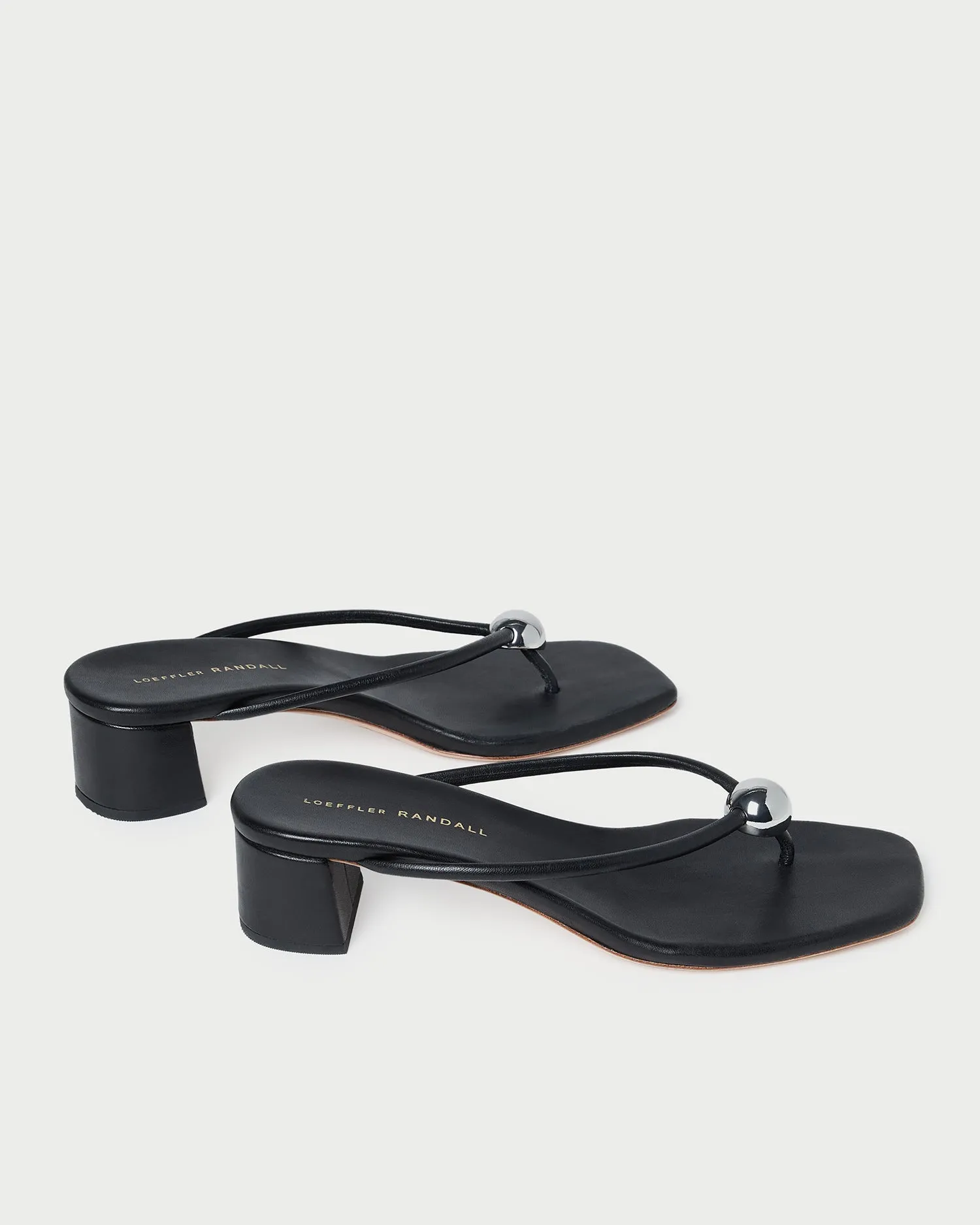Odessa Black/Silver Heeled Sandal -LOEFFLER RANDALL