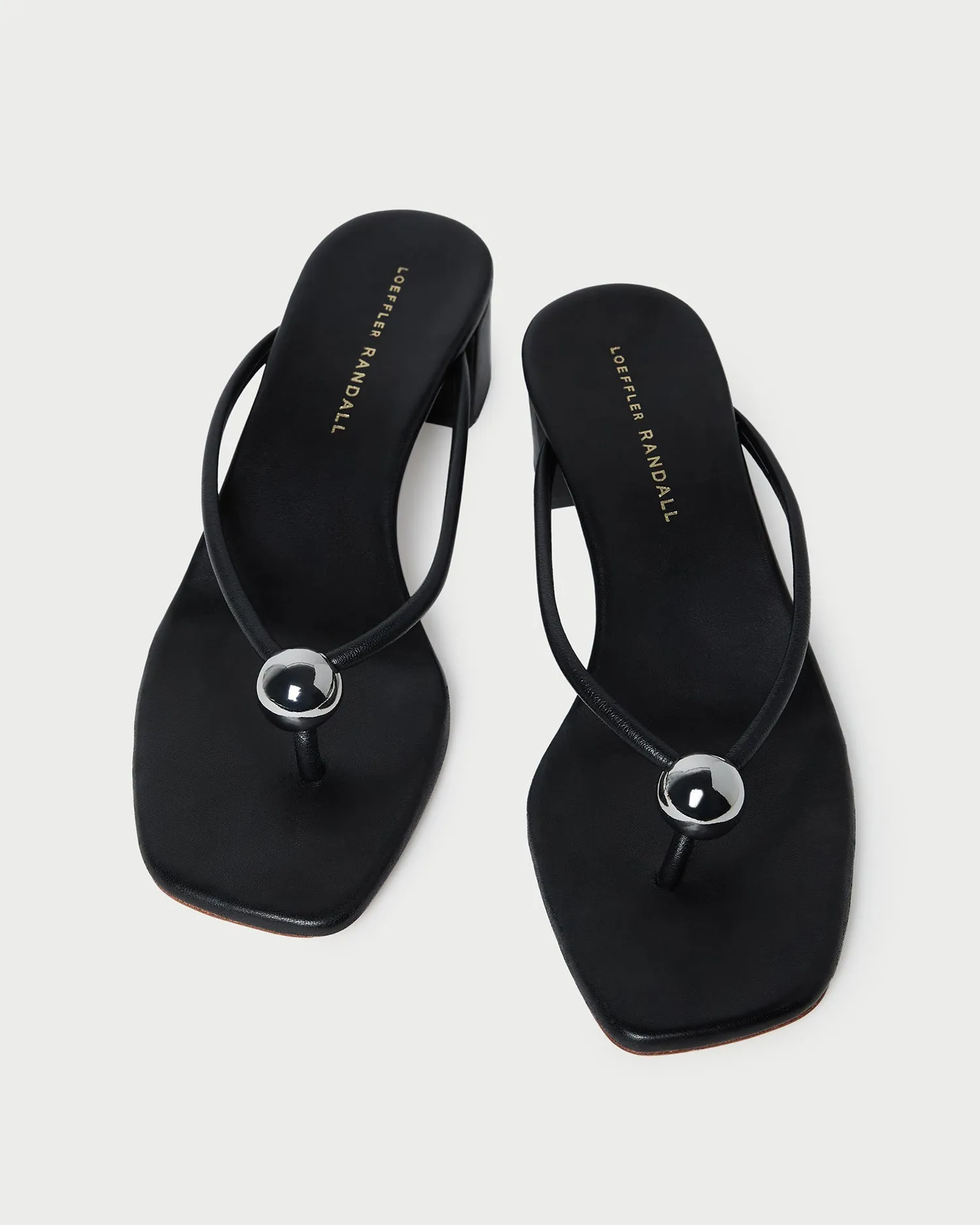 Odessa Black/Silver Heeled Sandal -LOEFFLER RANDALL