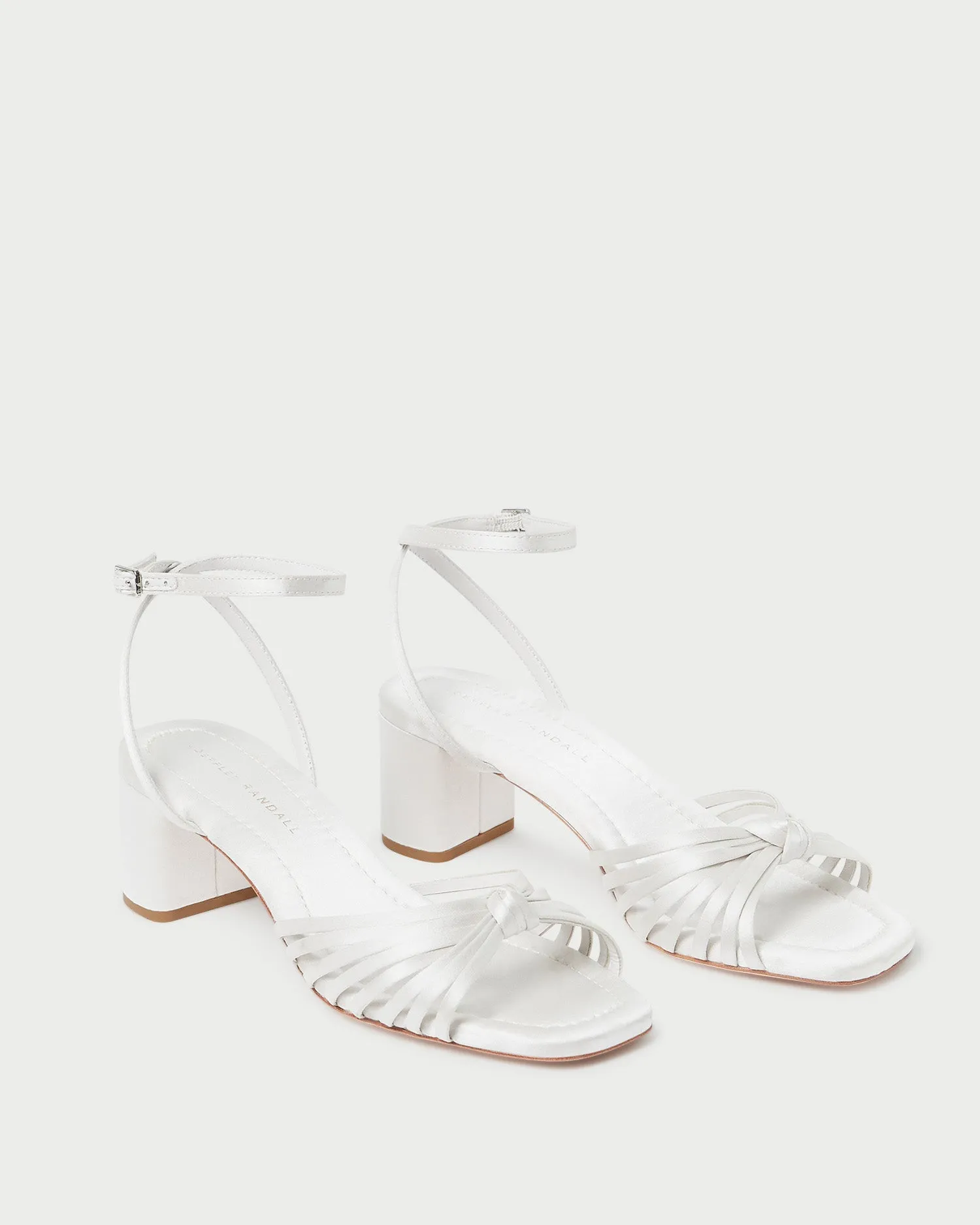Olivia Cream Knot Mid-Heel Sandal -LOEFFLER RANDALL
