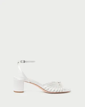 Olivia Cream Knot Mid-Heel Sandal -LOEFFLER RANDALL
