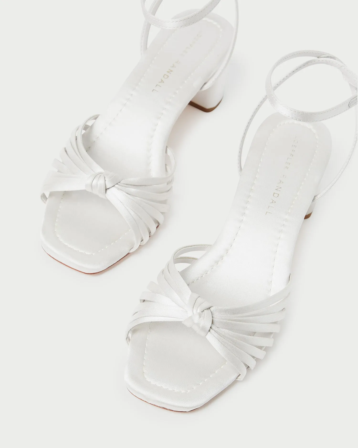 Olivia Cream Knot Mid-Heel Sandal -LOEFFLER RANDALL