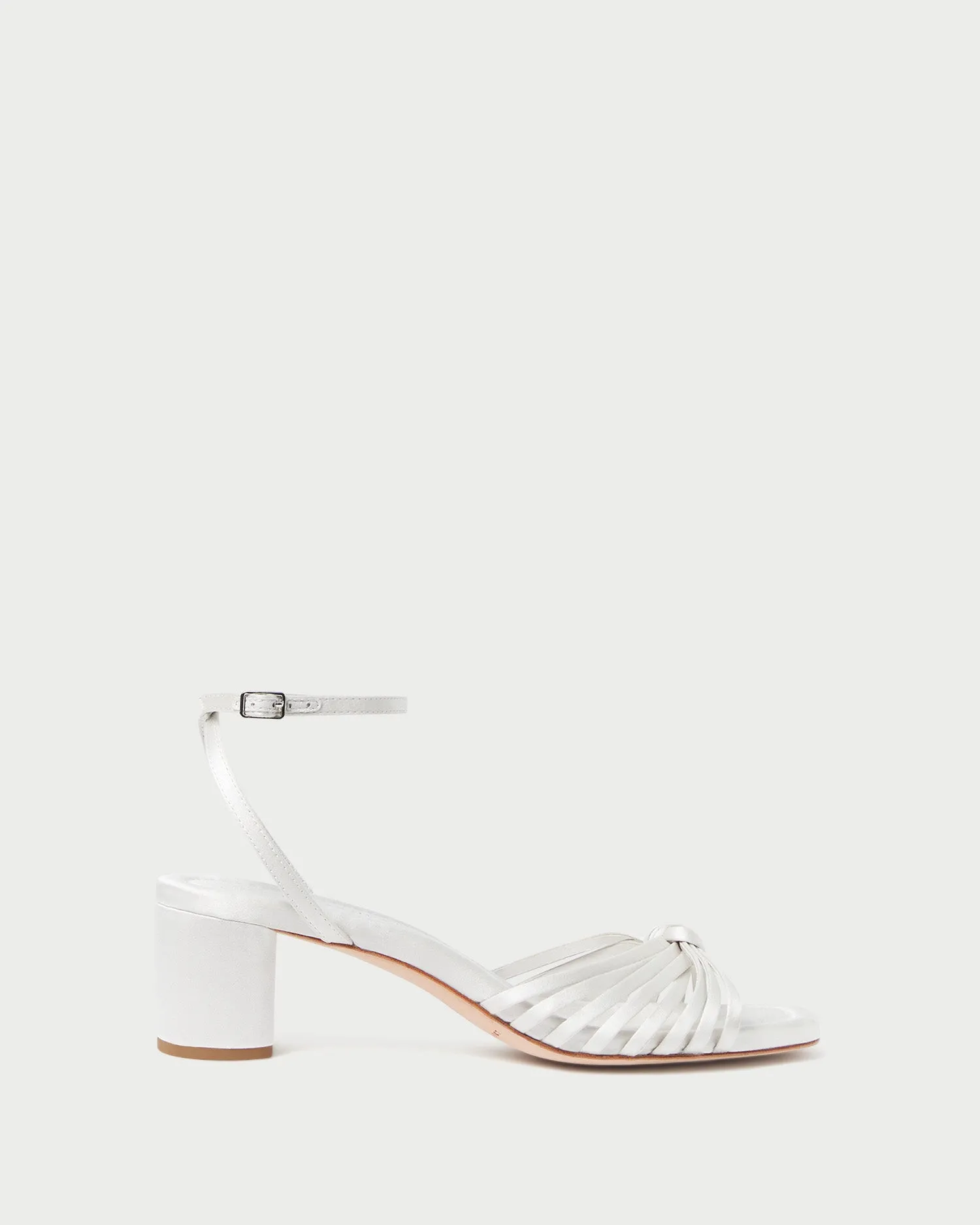 Olivia Cream Knot Mid-Heel Sandal -LOEFFLER RANDALL