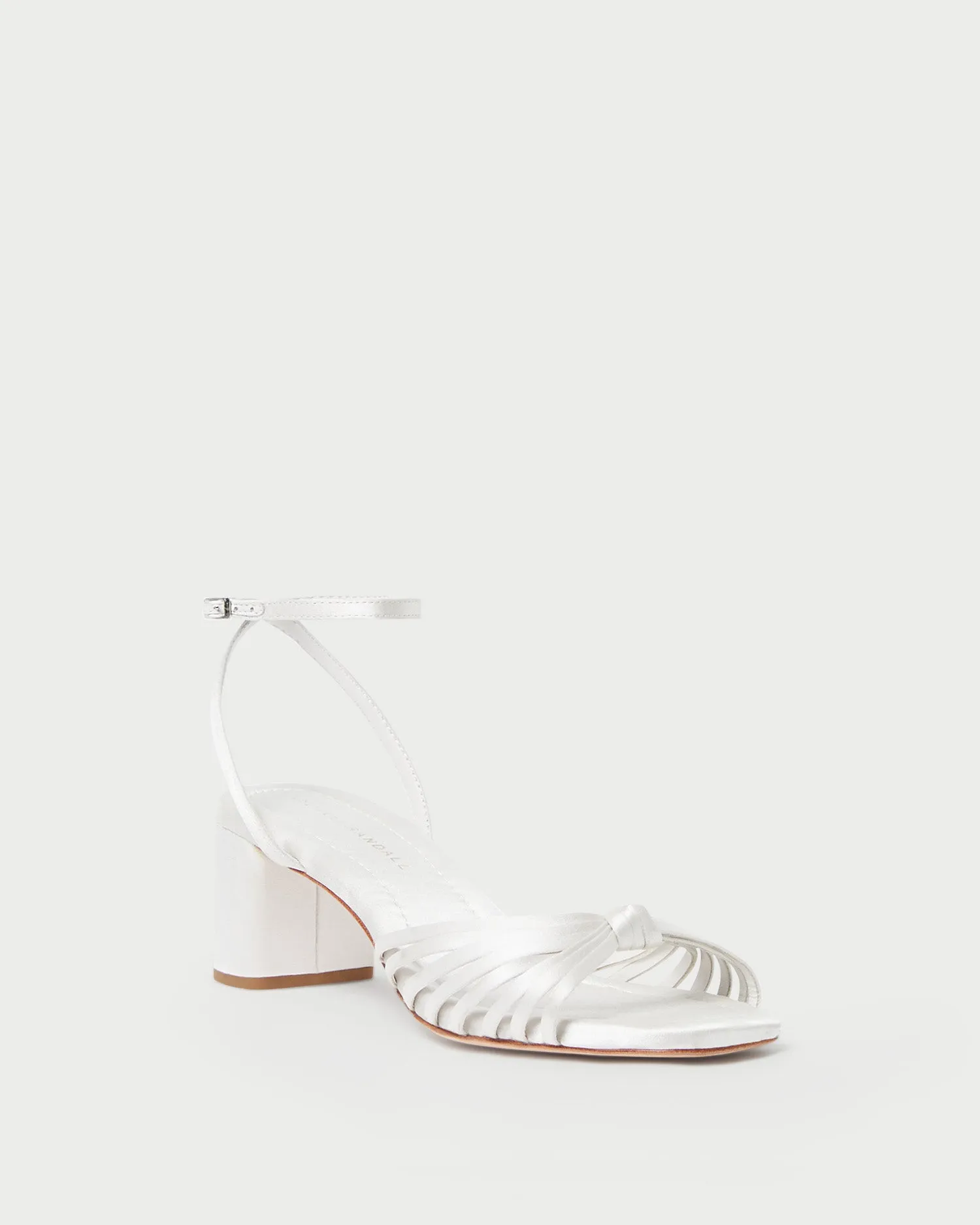 Olivia Cream Knot Mid-Heel Sandal -LOEFFLER RANDALL