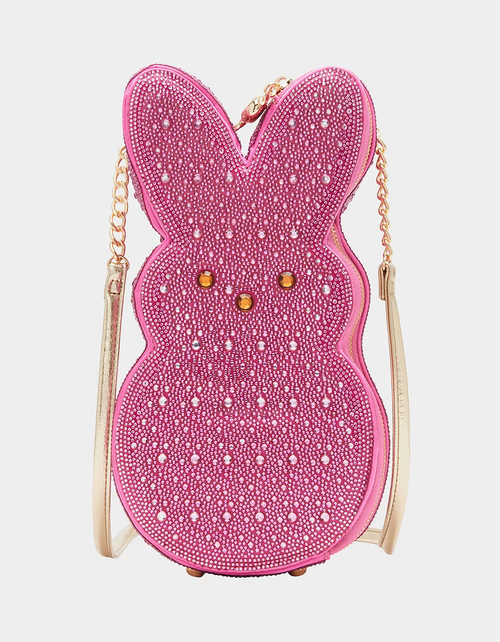 PEEPS RHINESTONE BUNNY CROSSBODY PINK Betsey Johnson