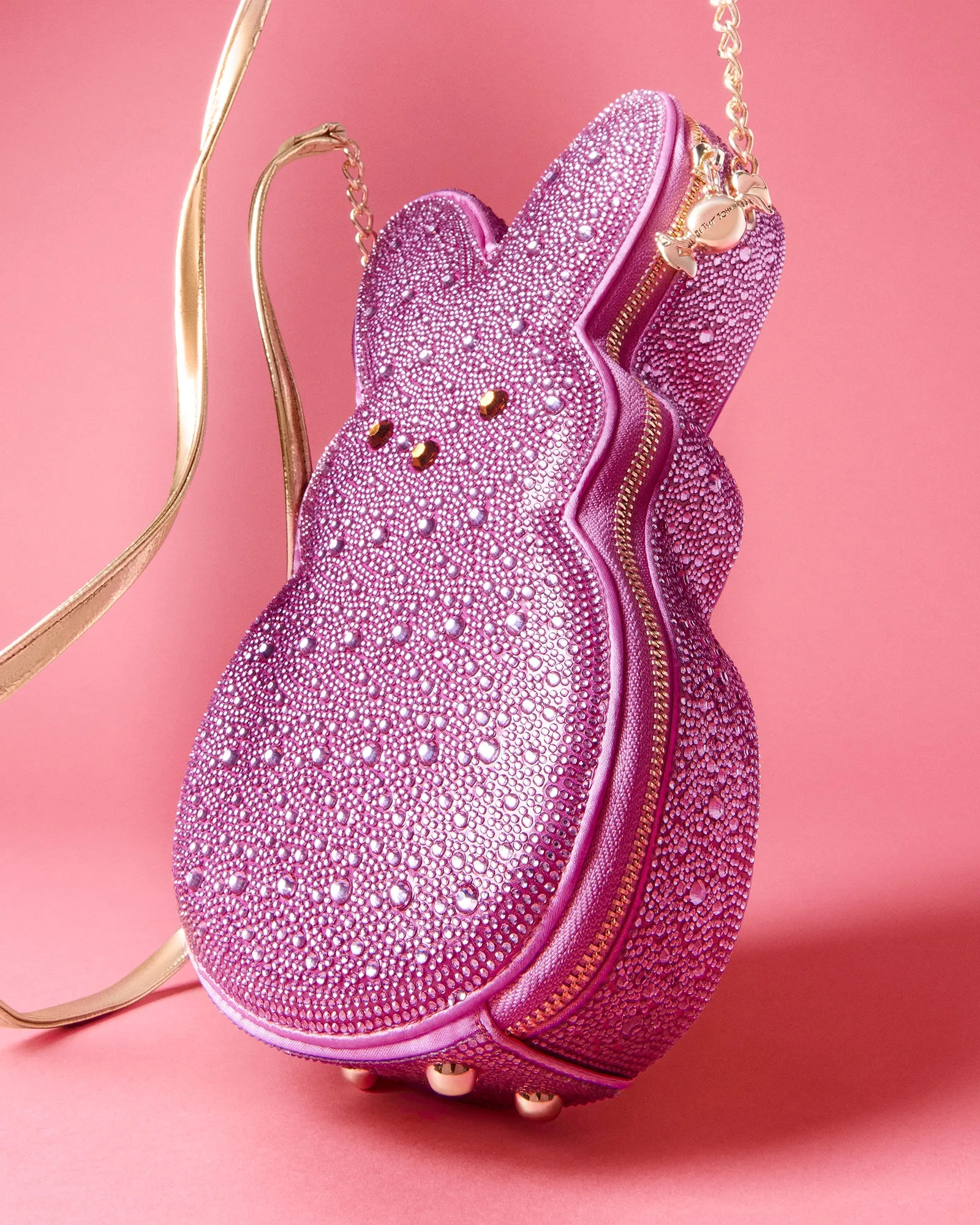 PEEPS RHINESTONE BUNNY CROSSBODY PINK Betsey Johnson