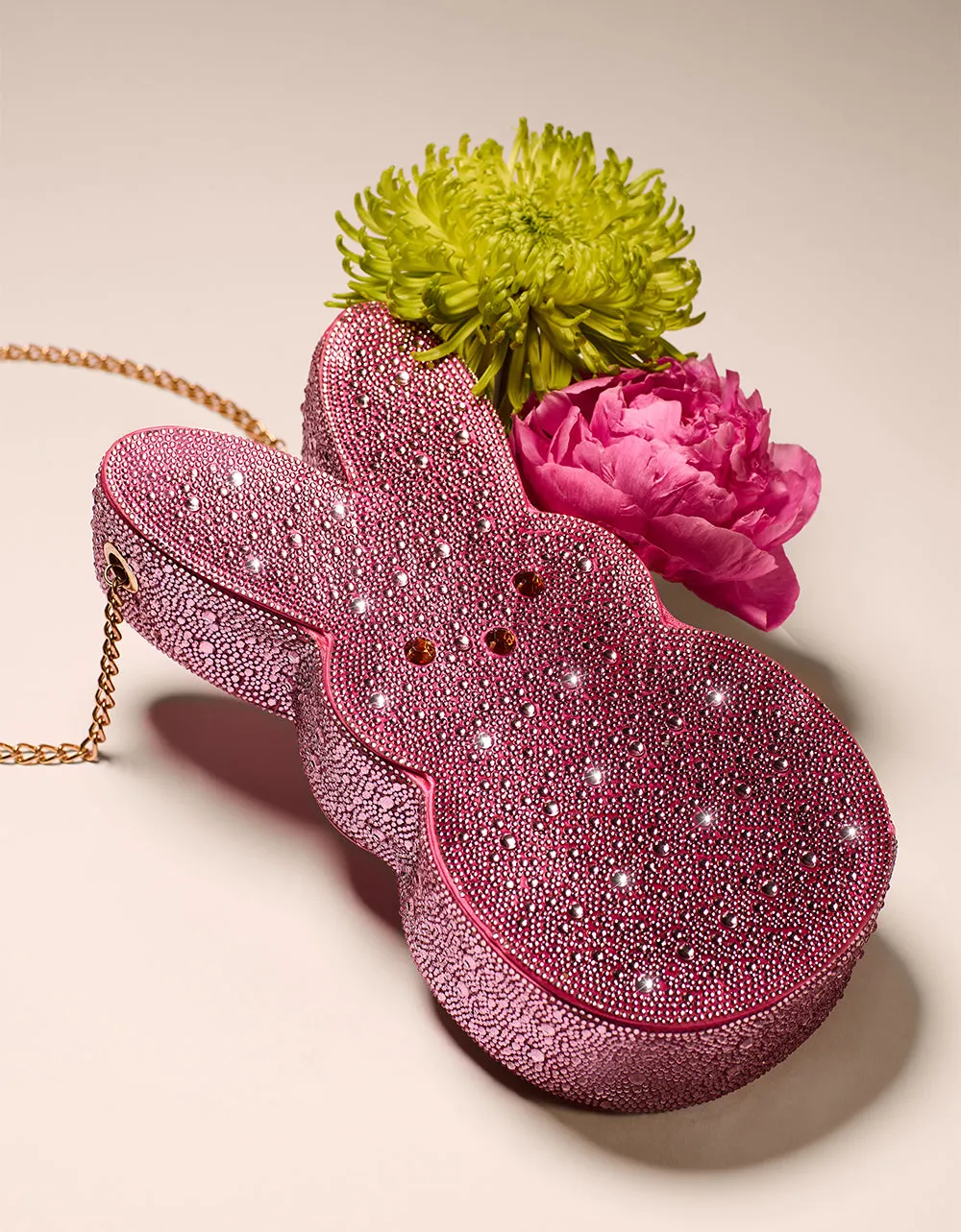 PEEPS RHINESTONE BUNNY CROSSBODY PINK Betsey Johnson