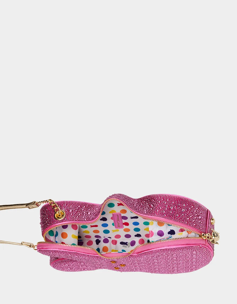 PEEPS RHINESTONE BUNNY CROSSBODY PINK Betsey Johnson