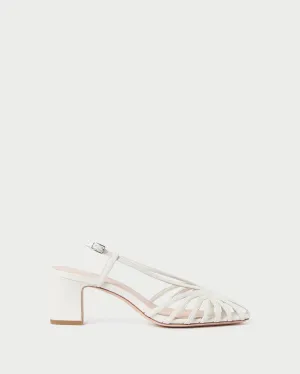 Priscilla Cream Heeled Sandal -LOEFFLER RANDALL