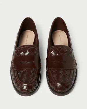 Rachel Espresso Woven Loafer -LOEFFLER RANDALL