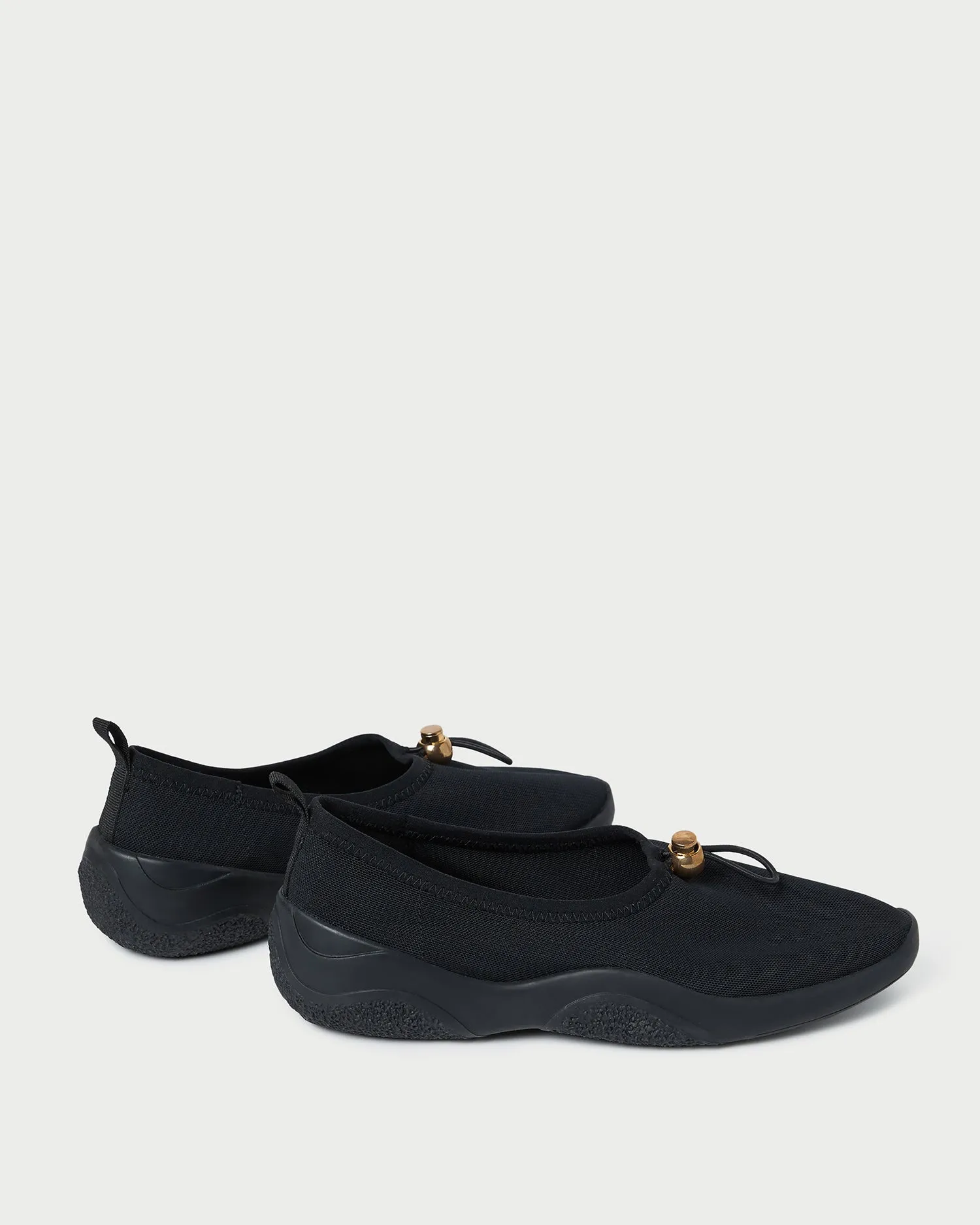 Raina Black Mesh Flat -LOEFFLER RANDALL