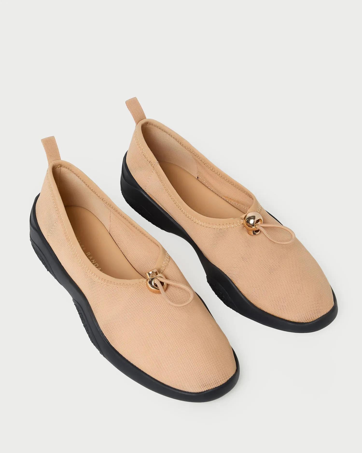 Raina Caramel/Black Mesh Flat -LOEFFLER RANDALL