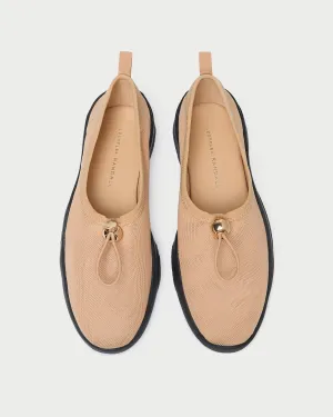 Raina Caramel/Black Mesh Flat -LOEFFLER RANDALL