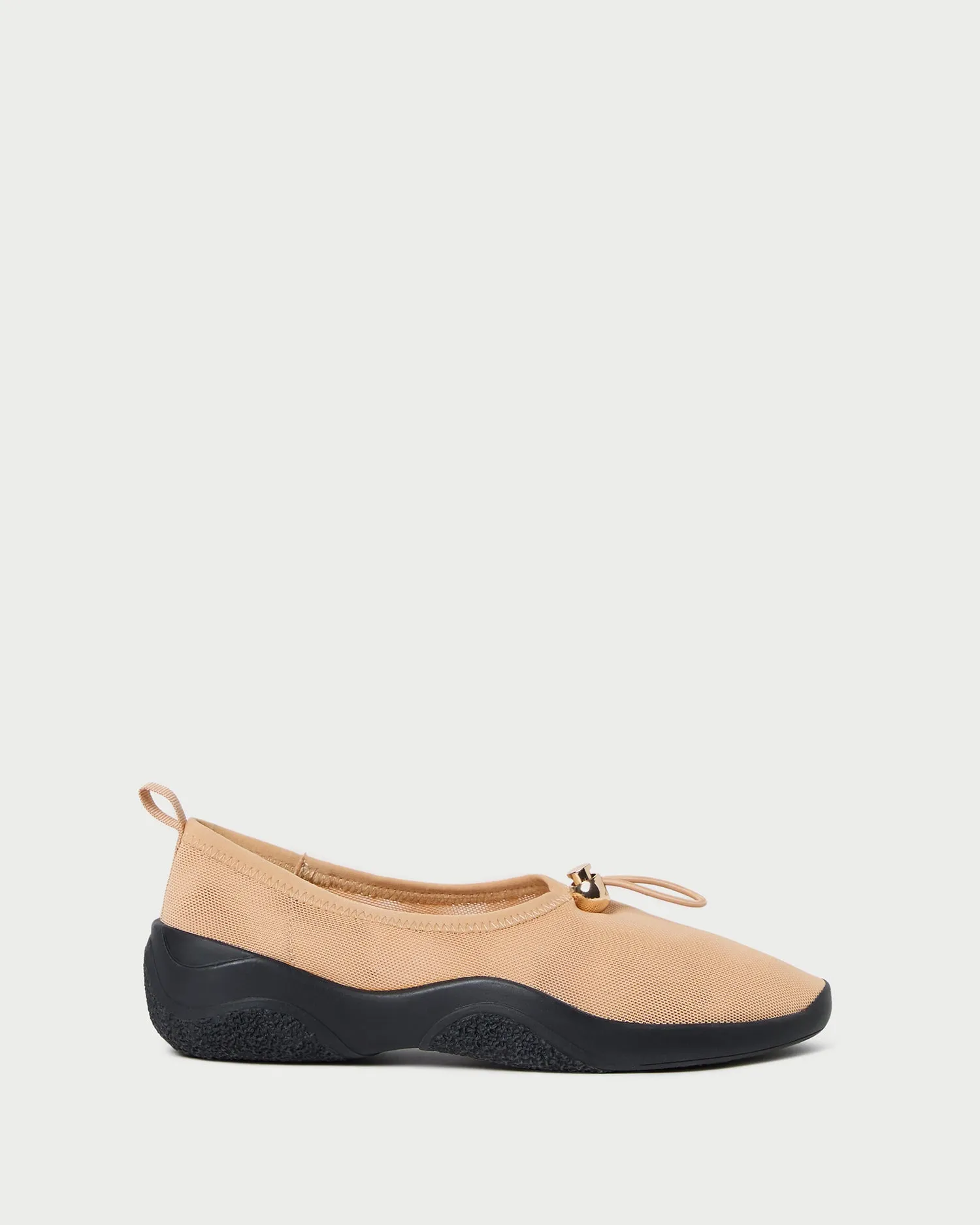 Raina Caramel/Black Mesh Flat -LOEFFLER RANDALL