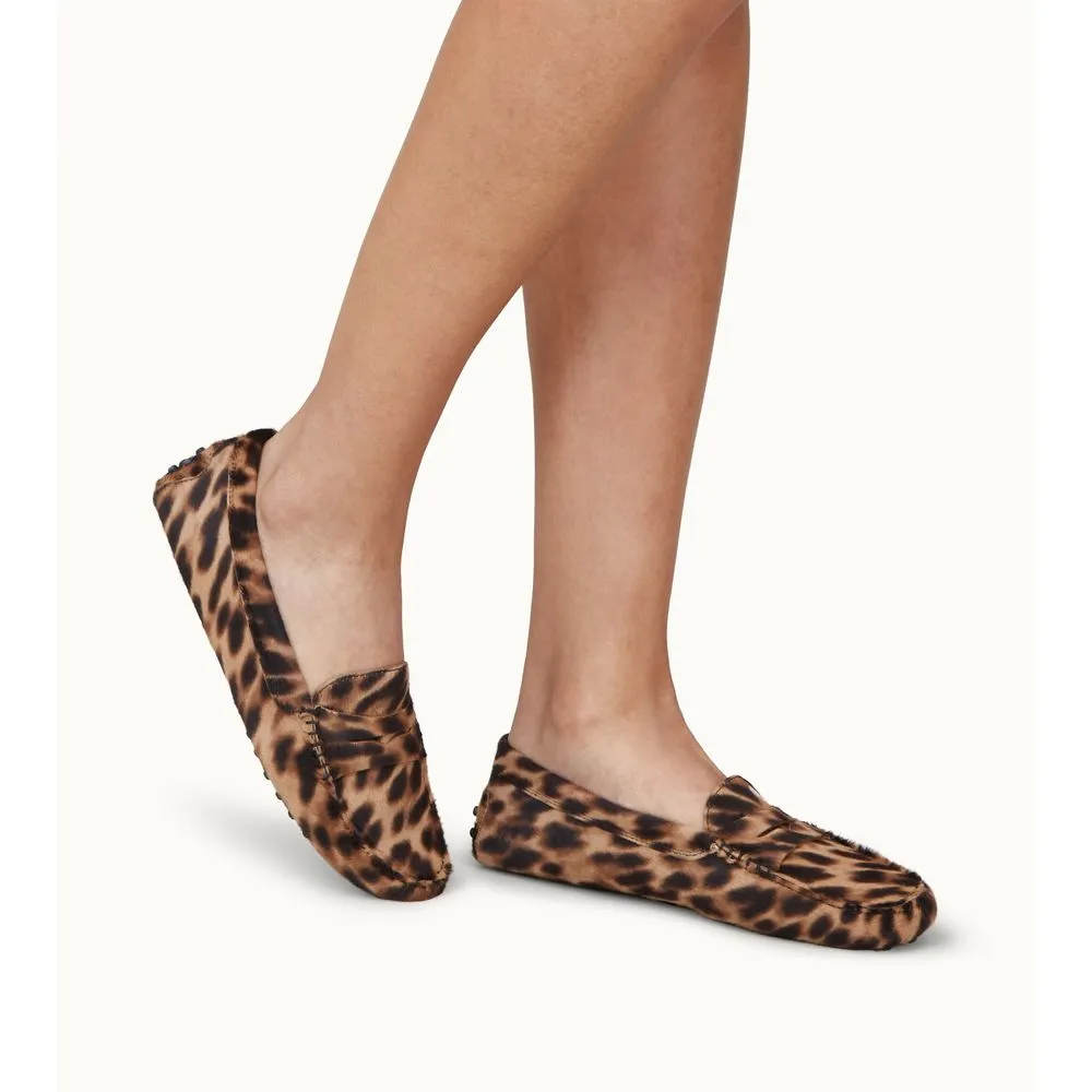 Reformation Gommino Driving Shoes in Ponyskin-Effect Leather