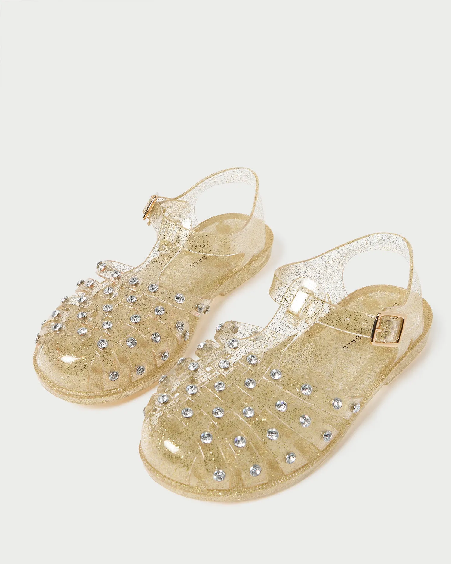 Rhys Champagne Glitter Jelly Sandal -LOEFFLER RANDALL