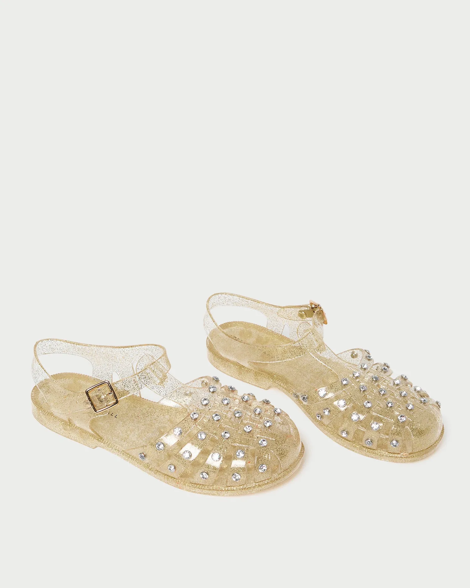 Rhys Champagne Glitter Jelly Sandal -LOEFFLER RANDALL