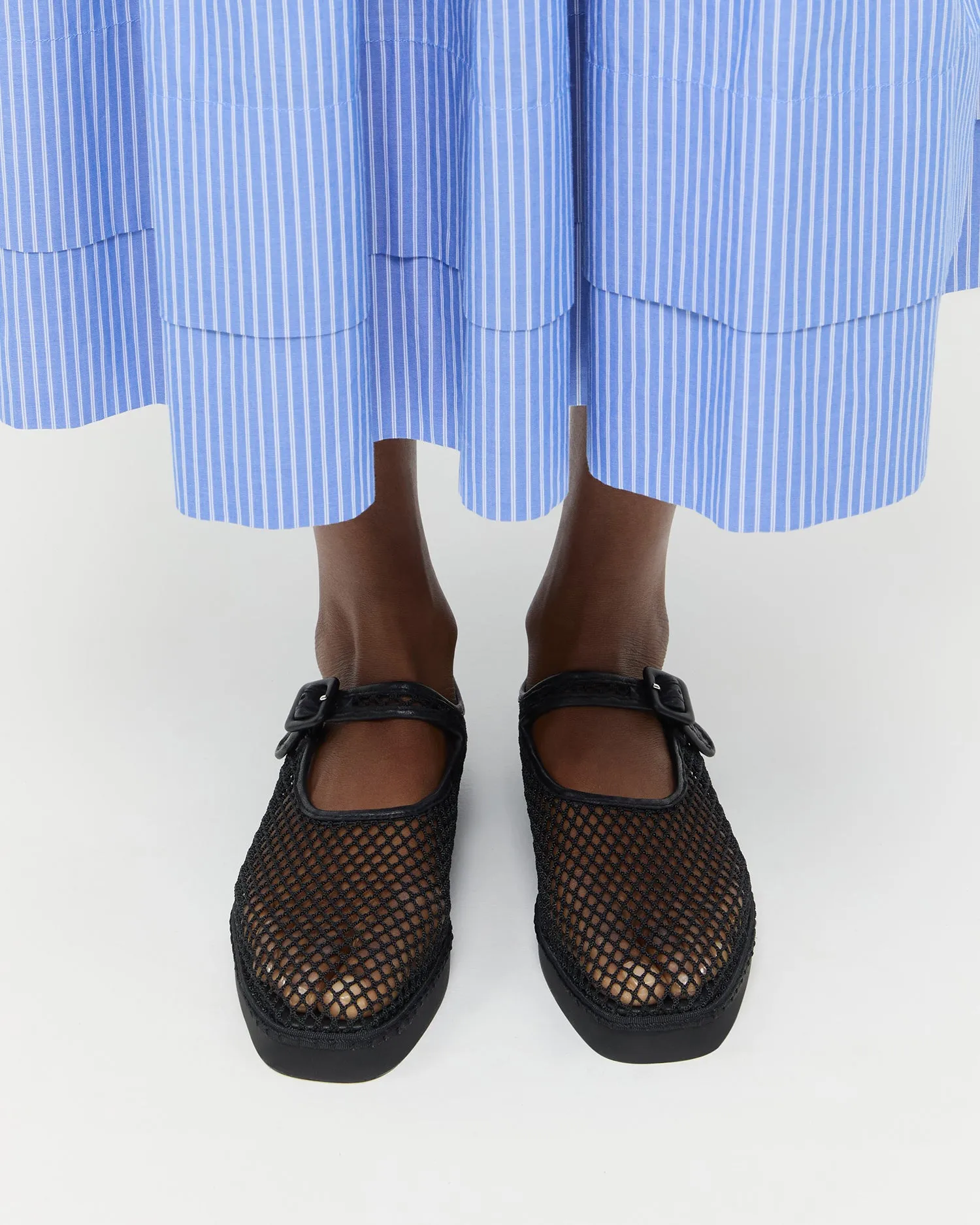 Rita Black Netted Mary Jane -LOEFFLER RANDALL