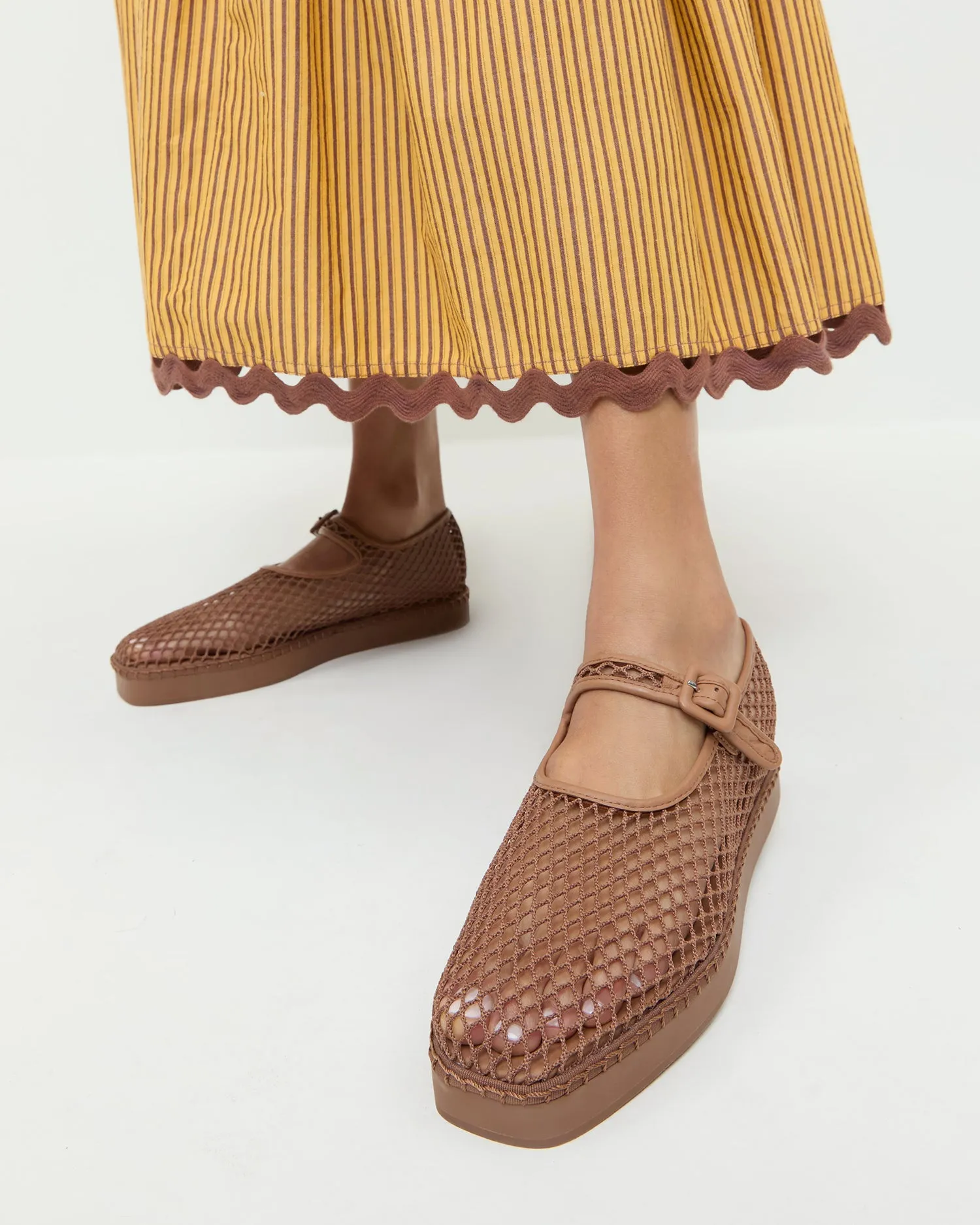 Rita Brown Netted Mary Jane -LOEFFLER RANDALL