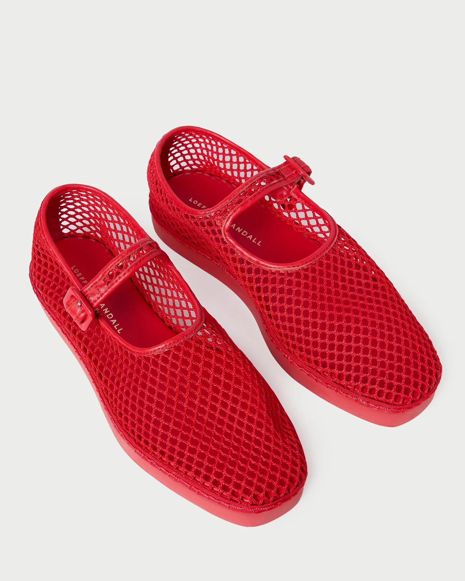Rita Red Netted Mary Jane -LOEFFLER RANDALL