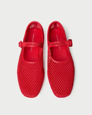 Rita Red Netted Mary Jane -LOEFFLER RANDALL