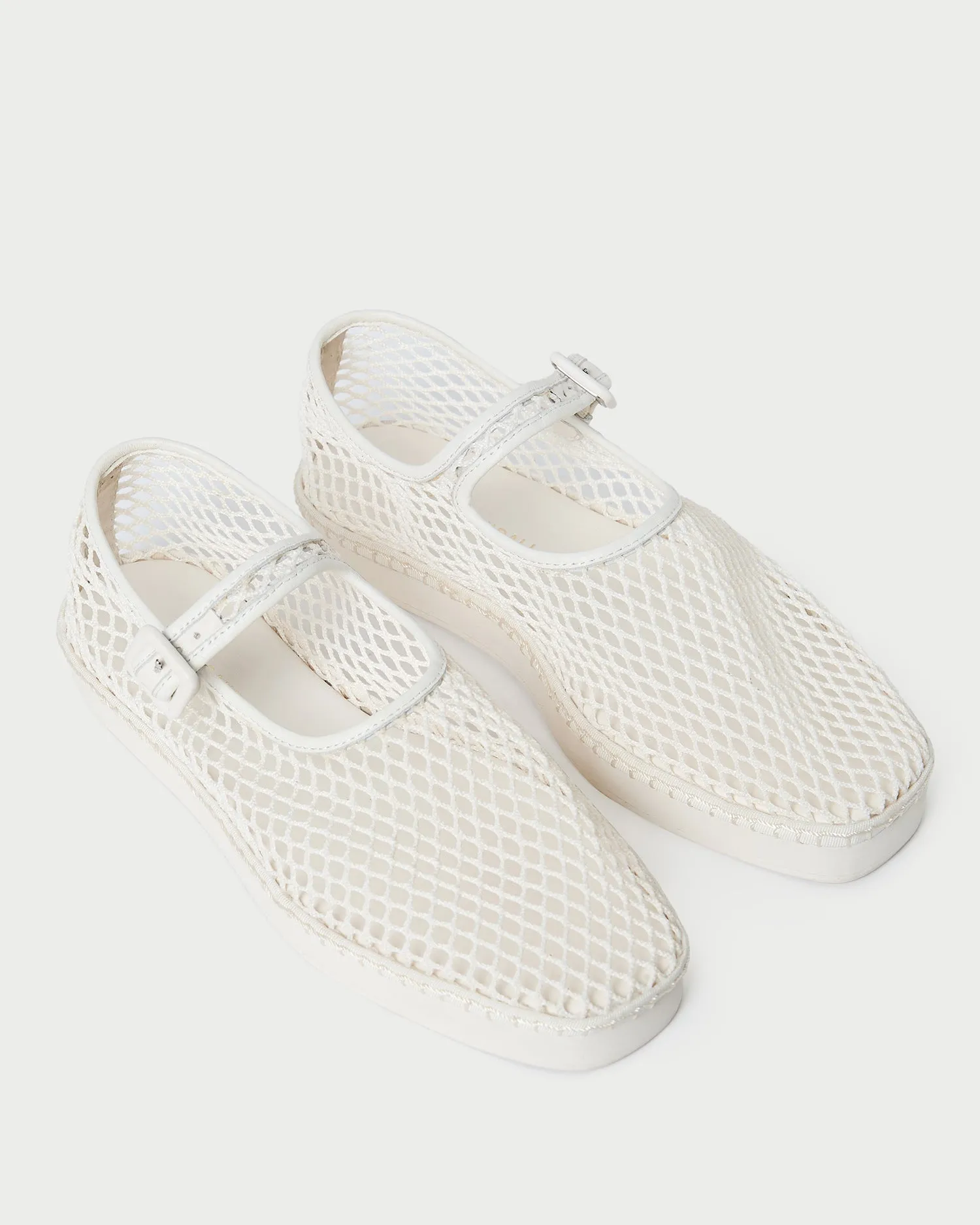 Rita White Netted Mary Jane -LOEFFLER RANDALL