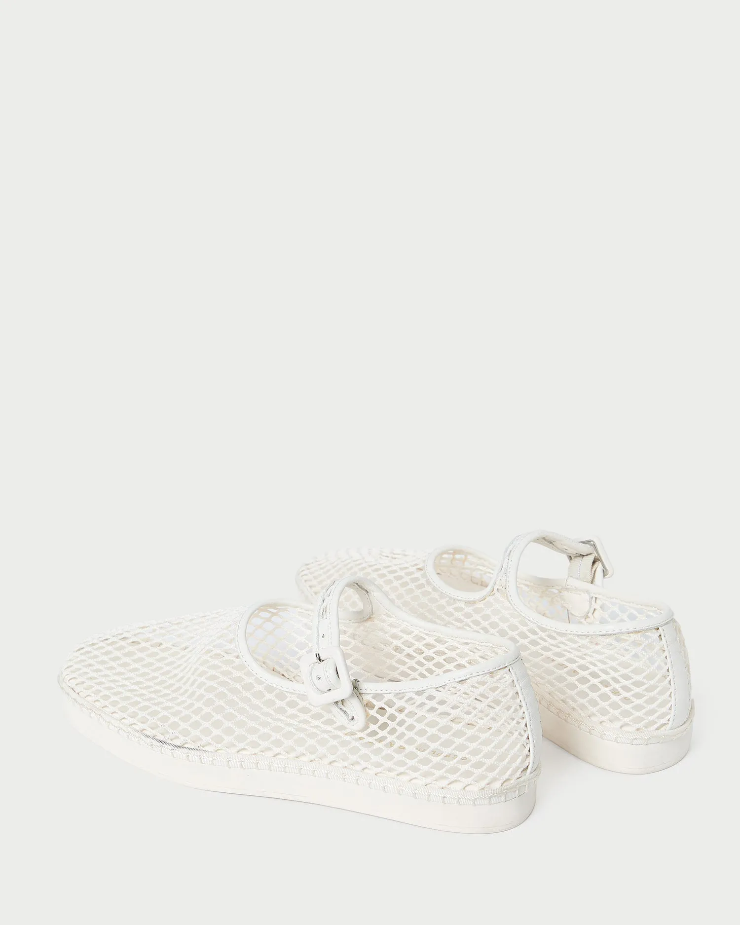 Rita White Netted Mary Jane -LOEFFLER RANDALL